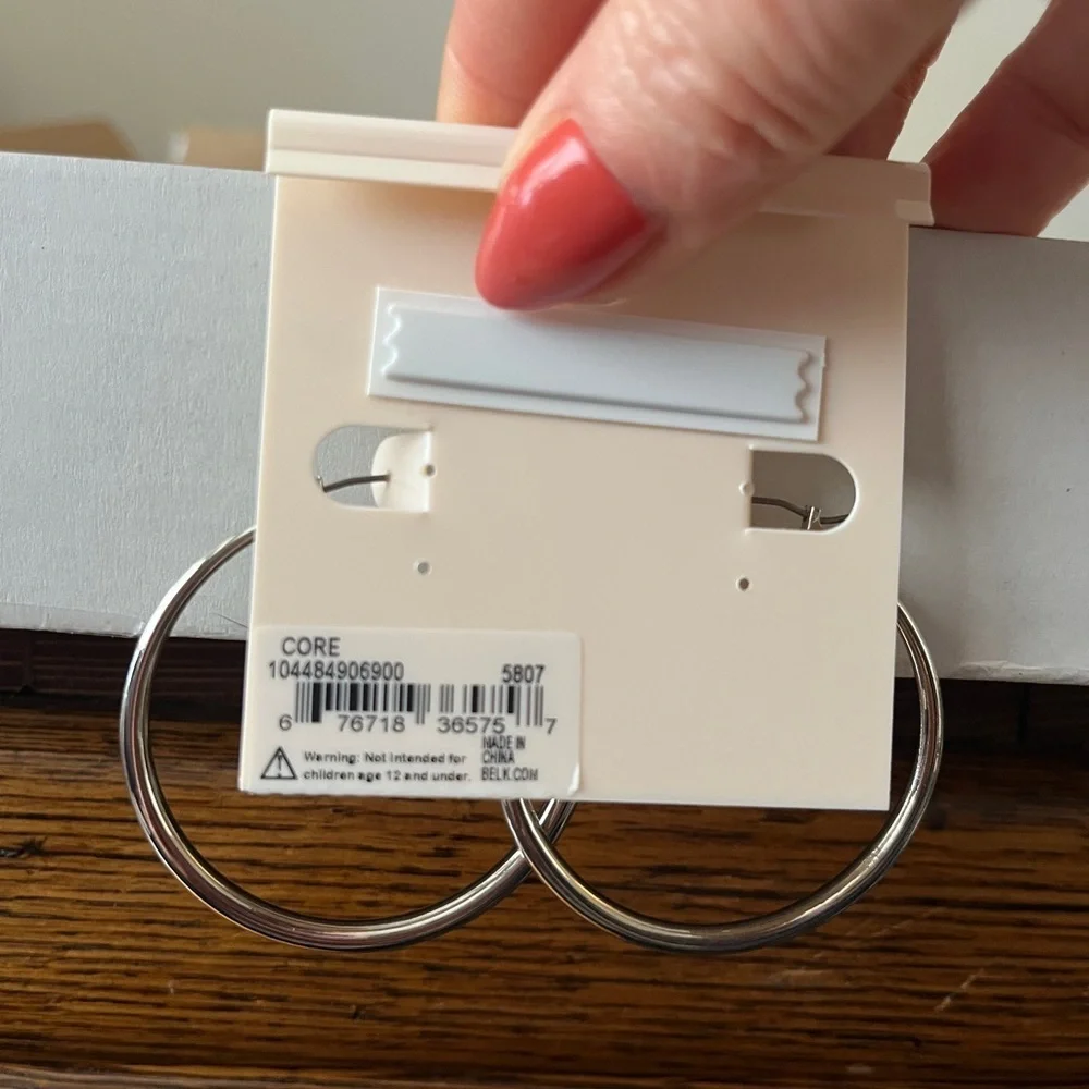 New Directions Core Silver Hoop Earrings
